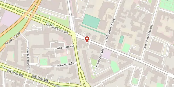 Karte der Umgebung von Kurfürstenstraße 131a, 10785 Berlin