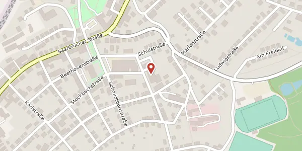 Karte der Umgebung von Schillerstraße 6 a, 66299 Friedrichsthal