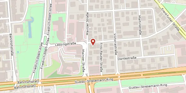 Karte der Umgebung von Mainzer Str. 60, 65185 Wiesbaden