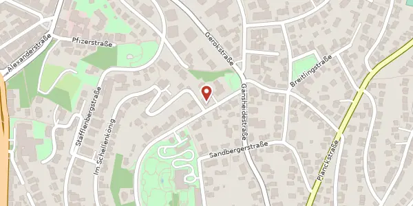 Karte der Umgebung von Richard-Wagner-Straße 4, 70184 Stuttgart