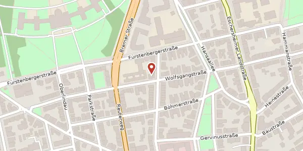 Karte der Umgebung von Wolfsgangstr. 104, 60322 Frankfurt