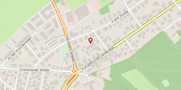 Karte der Umgebung von Kieler Straße 41a, 01109 Dresden